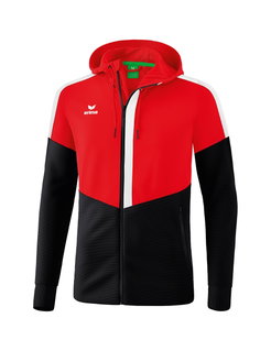 Erima Squad Hooded Training Jacket Red/Black/White Men